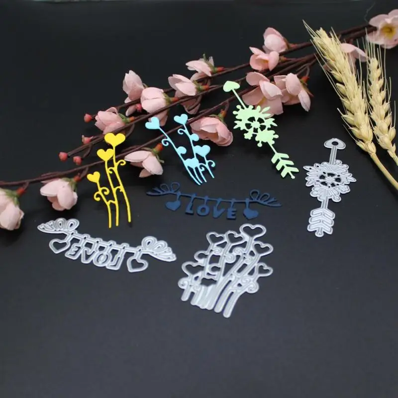 Любовное письмо 4 Дизайн Вышивка Крестом Картины металла Штанцевые формы