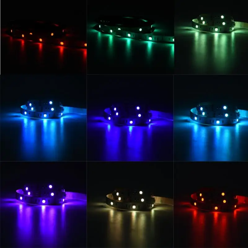 DC 5V USB Светодиодная лента 5050 RGB гибкая светодиодная лампа для ТВ фона свет с