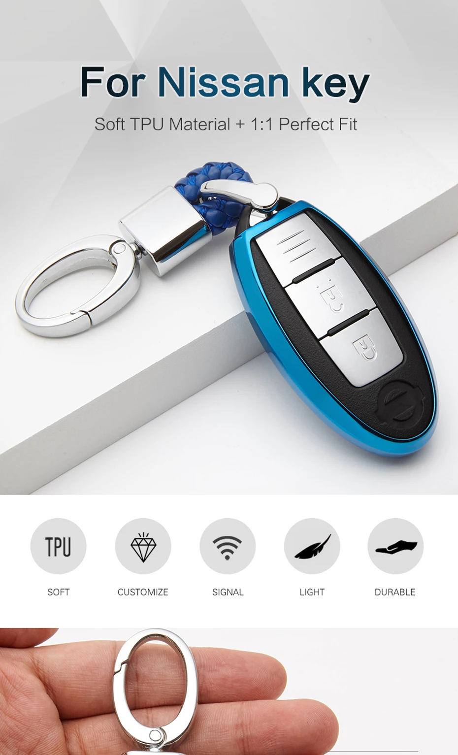 Чехол для ключей автомобиля из ТПУ для Nissan Altima Teana X-Trail Qashqai J11 Livina Splphy Tiida Sunny March Murano Geniss Juke Almera Maxima