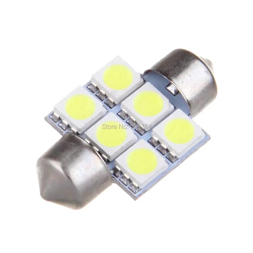 2X гирлянда 28 мм 1 10 &quot31 25&quot 5050 6SMD DE3021 DE3022 светодиодсветодиодный Ксеноновые белые