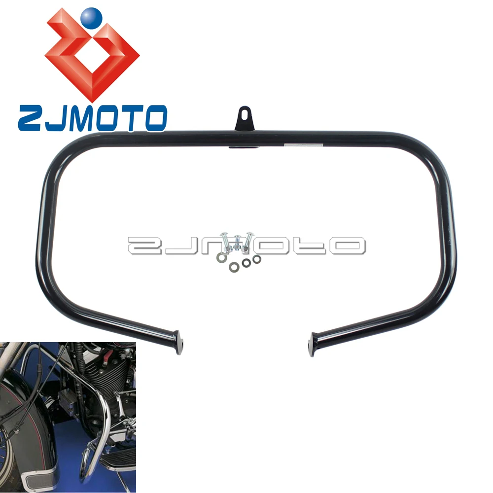 

Black Steel Motorcycle Engine Guard Protector Highway Crash Bar For Harley Fat Boy Heritage Softail Classic Springer 1986-1999