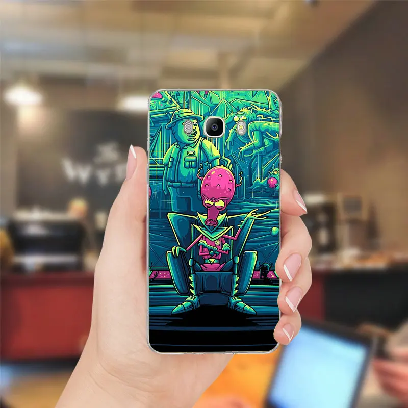 Рик и Морти смешные Мягкие TPU мобильного чехол для телефона Samsung Galaxy A3 A5 J1 J2 J3 J5 2015