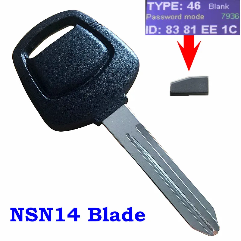 Новый необработанный сменный чип транспондер Автомобильный ключ зажигания 46 NI01T