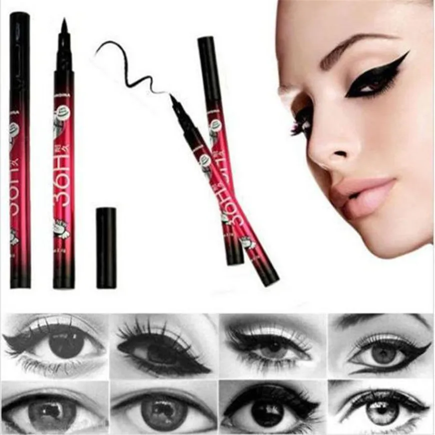 2017 Black Eyeliner Waterproof Liquid Make Up Beauty Comestics Eye Liner Pencil Pen |