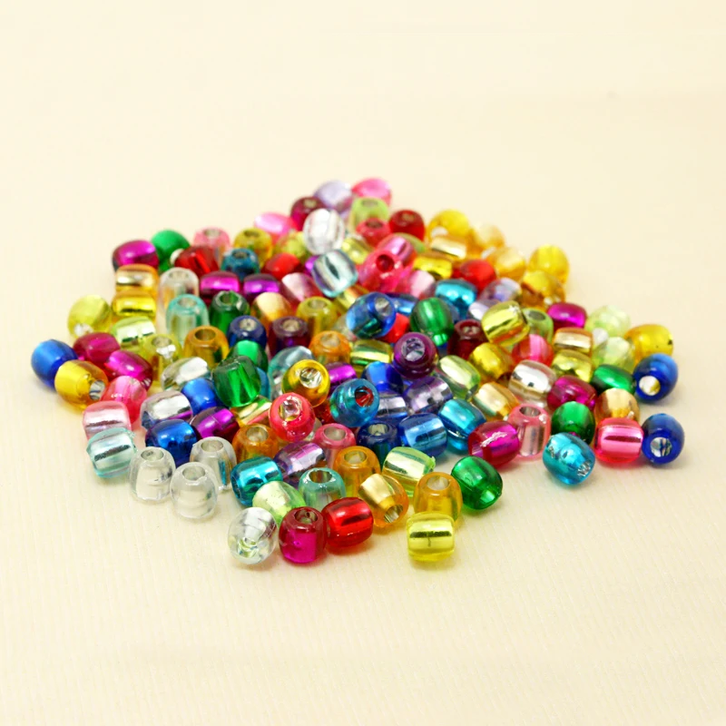 Акриловые широкие бусины с отверстием 7 х7 мм 200 шт./лот|bead holder|beads for jewellery makingbead wire |