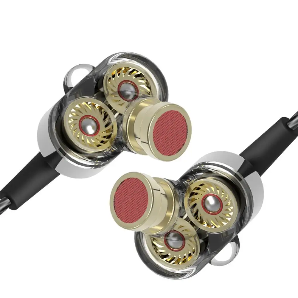 QKZ KD2 двойные подвижные катушки стерео наушники-вкладыши спортивные Hi-Fi Heaphones наушники для мобильного телефона планшета
