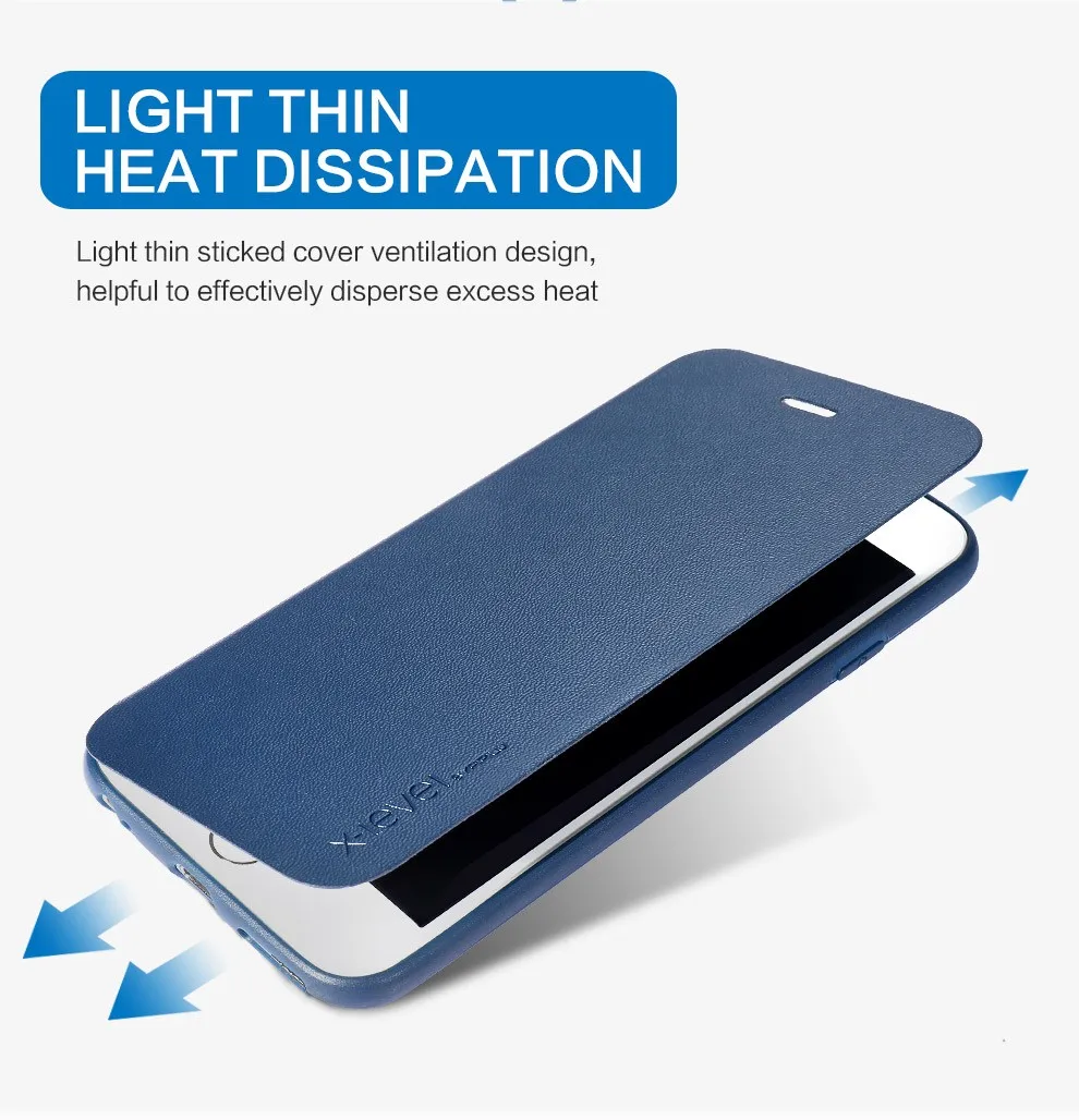 X-Level Ultra Thin Slim Leather Flip Phone Case For iPhone 12 Pro 13 Pro Max 14 Plus Stand Holder Protective Cover