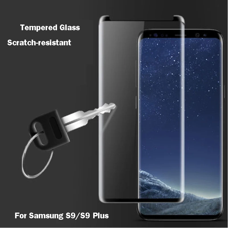 3D изогнутое закаленное стекло для Galaxy S9 + Защита экрана Samsung S9Plus|Защитные стёкла и