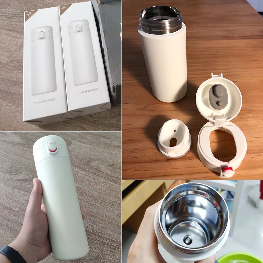 Xiaomi Pinlo 400 мл/530 мл Питьевая Вакуумная чашка из нержавеющей стали холодная 6 часов колба для воды «Умная» бутылка с одной рукой на изоляционный замок