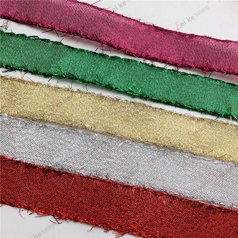 500 ярдов блеск цвета: золотистый серебристый красный зеленый ленты подарочная