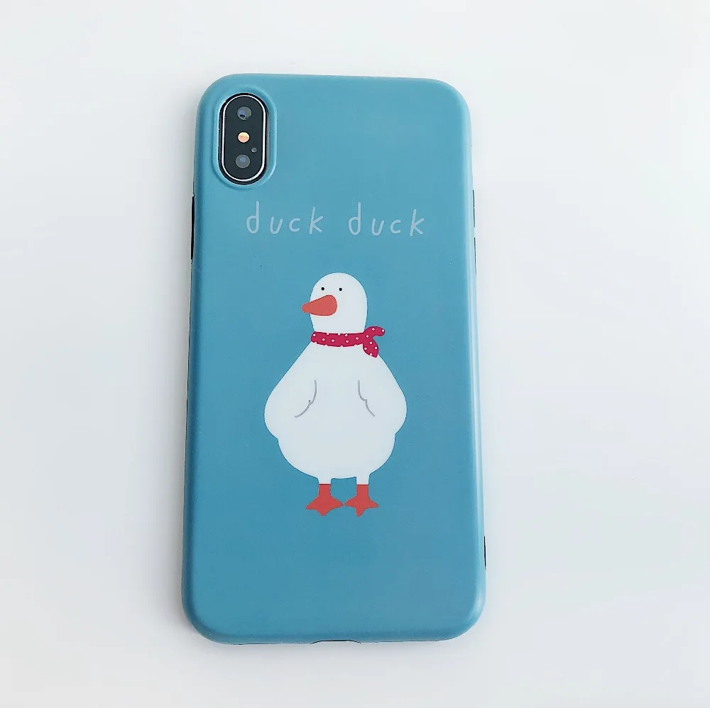 Hazy Beauty для чехла iPhone X XS XR MAX - роскошный мягкий чехол с узором в виде мультяшной утки для iPhone 6S 6 7plus 8 8plus.