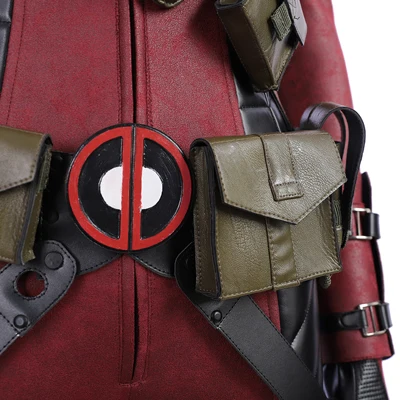 Для дам костюм с принтом Deadpool костюм X-Man супергерой Дэдпул колготки женский костюм с ботинками для хеллоуина и Рождества индивидуальная одежда - Цвет: Belt and Bag