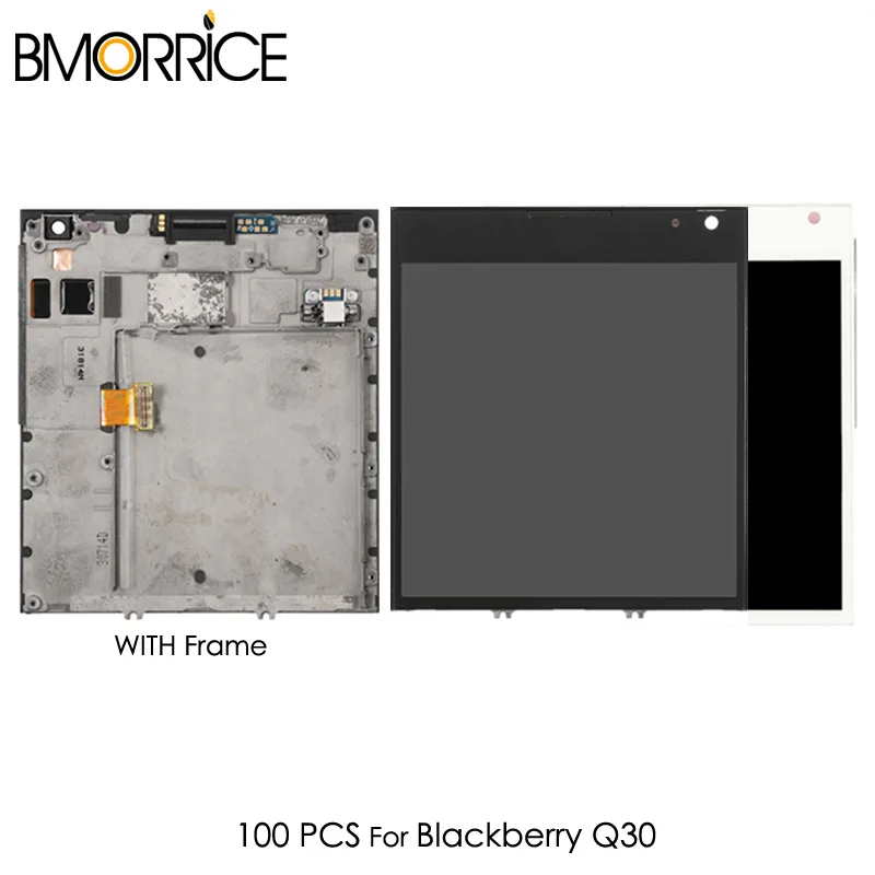 100 шт LCD Dsiplay для Blackberry Q30 паспорт сенсорный экран с рамкой дигитайзер сборка