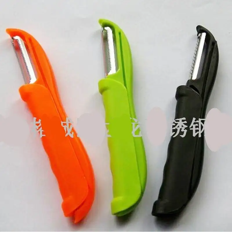 Оптовая продажа 200 шт. Овощечистка из нержавеющей стали двухсторонний кухонный