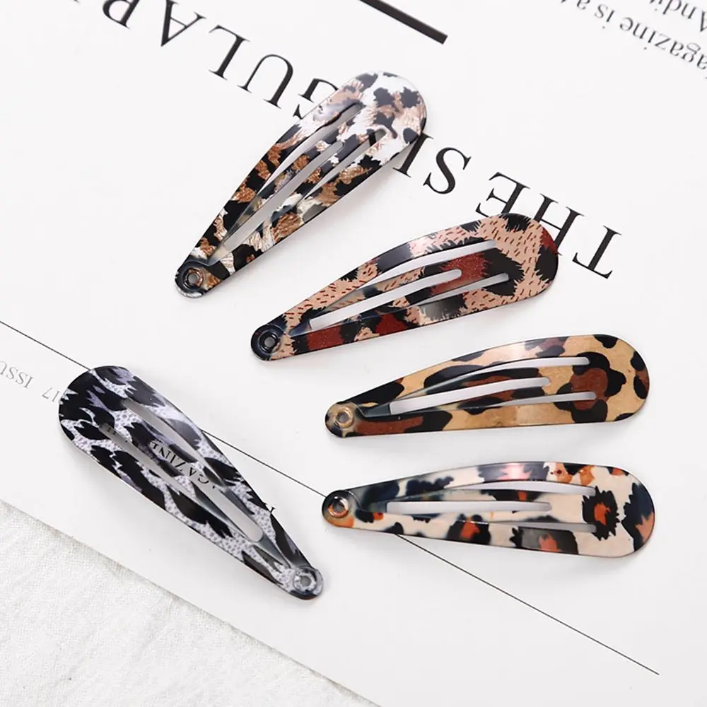 

5Pcs/Lot Women Metal Leopard Hair Clips Girls Hair Pins Salon Bobby Barrettes Female Hairgrips Hair Accessories 2019 NEW