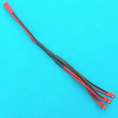 

15 JST 20AWG Parallel Y Lead Silicone Wire Connector Female To 3Male Plug Cable