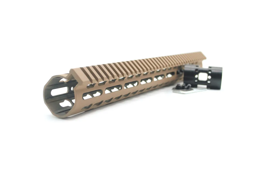 15 ''Inch AR15 Free Float Keymod Handguard Picatinny Rail Mount System Fit .223|free float|tan tanningar15 free float handguard |