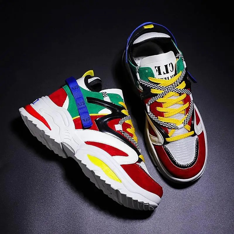 Мужская повседневная обувь больших размеров модные мужские кроссовки на