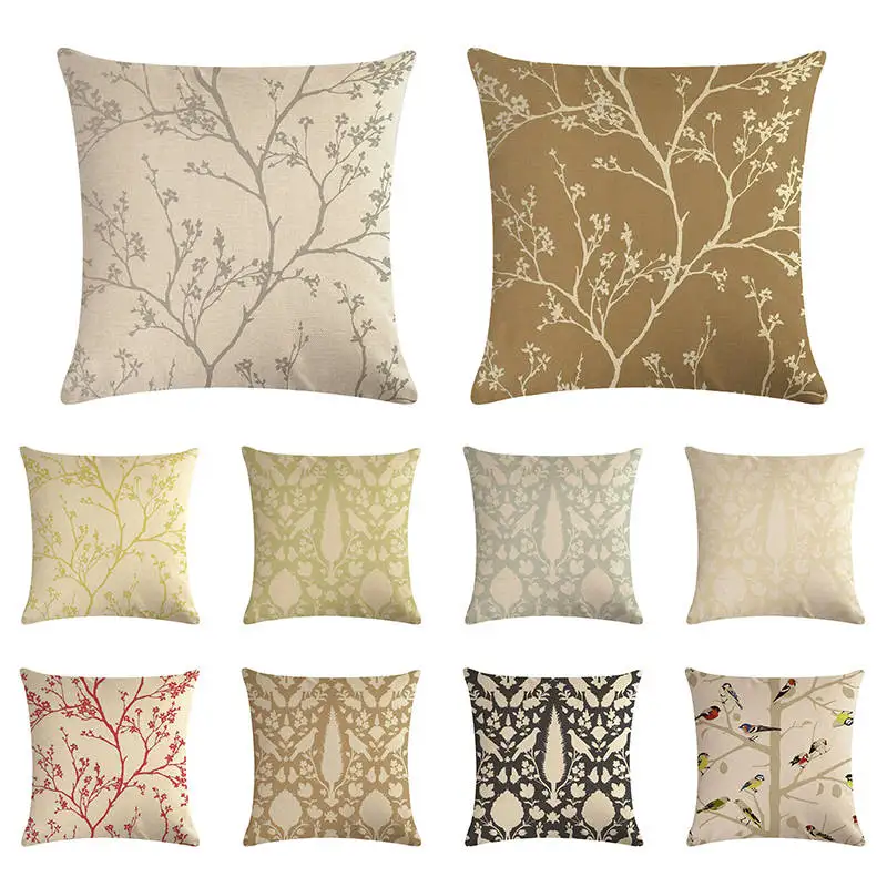 

Интерьерная декоративная наволочка с вышивкой в виде голубой ветки дерева, дизайнерская наволочка для подушки, продажа pices подушка для гостиной ZY1316