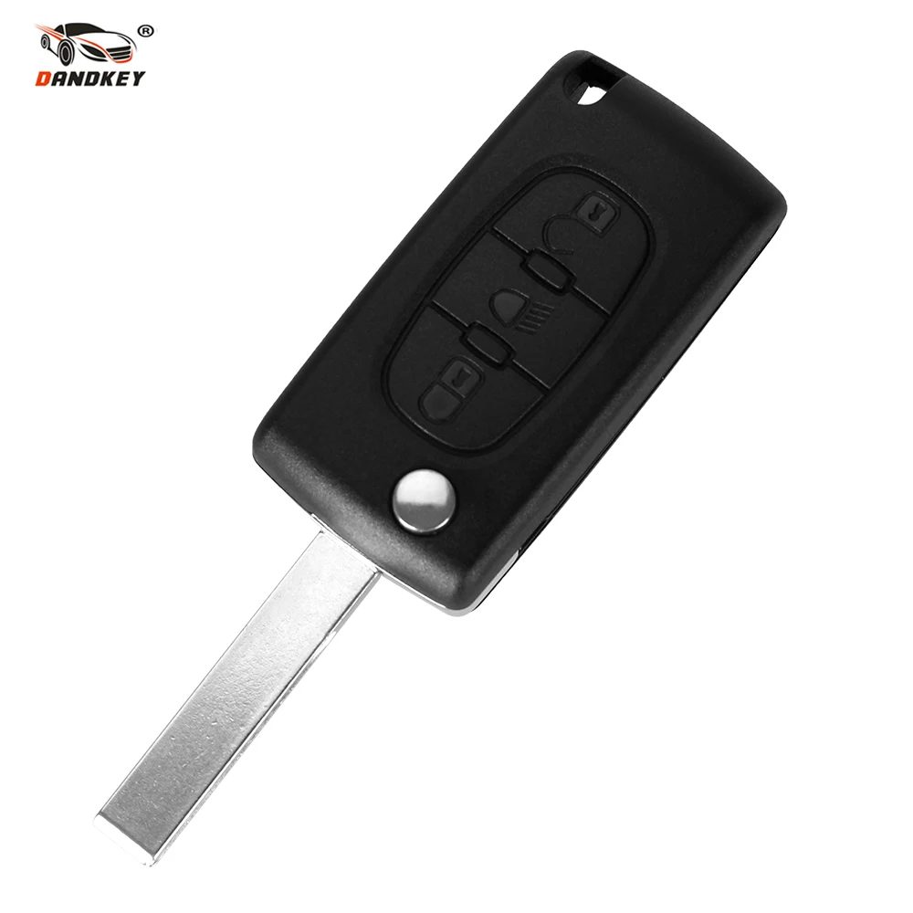 DANDKEY 10pcs/lot Flip 3 Buttons Remote Key Shell Case Fob For Citroen C2 C3 C5 C6 Picasso XSARA GRAND DKT272 | Автомобили и