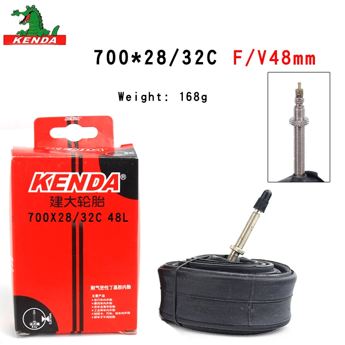 700 x28-32C FV48mm Kenda шины для горного велосипеда, шоссейные велосипедные шины 700*18 23 25 28 32 35 43 45C, запчасти для велосипеда AV FV, велосипедные бутиловые резиновые велосипедные внутренние трубы - Цвет: 700 x28-32C FV48mm