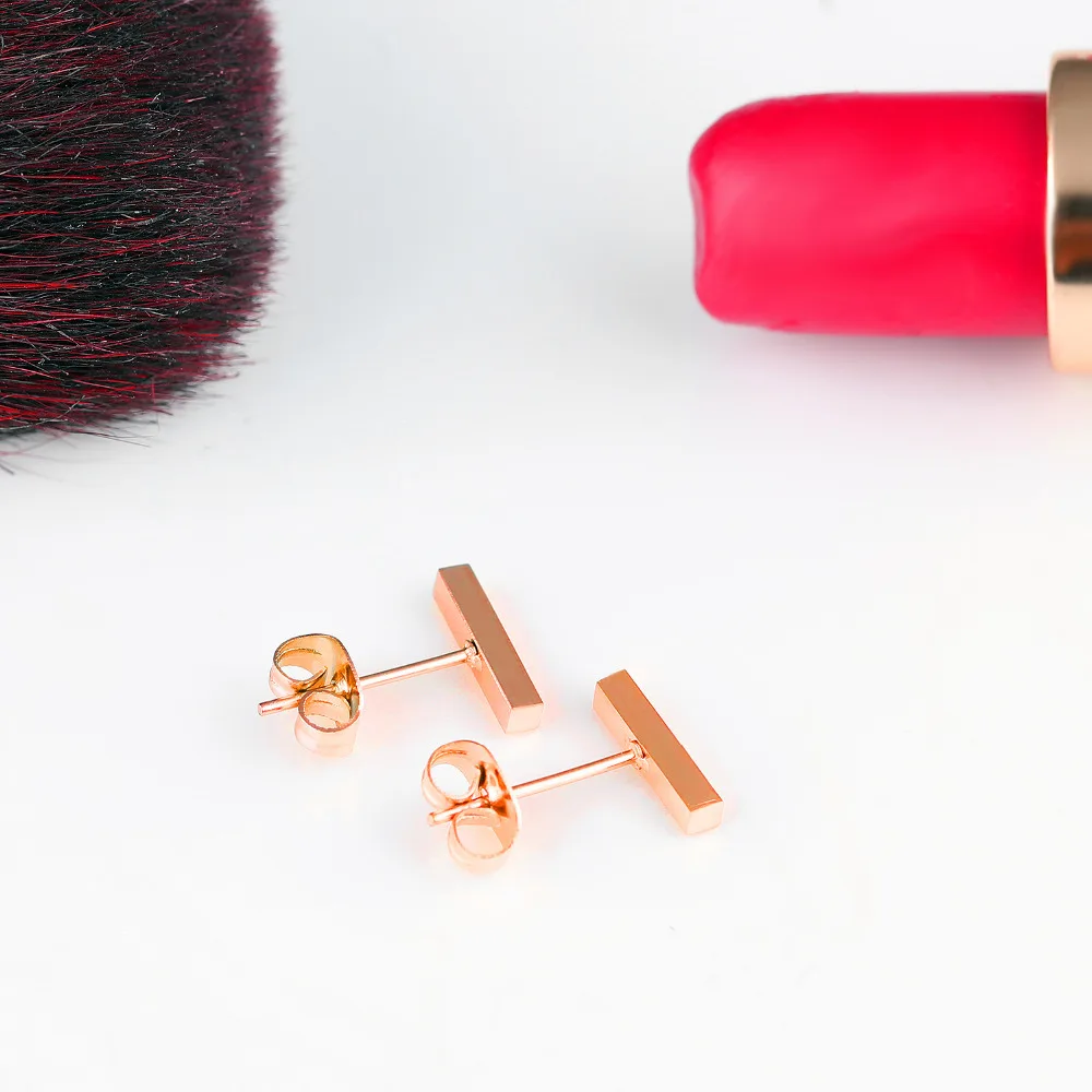 OPK классические серьги гвоздики для женщин цвета розового золота 3 размера
