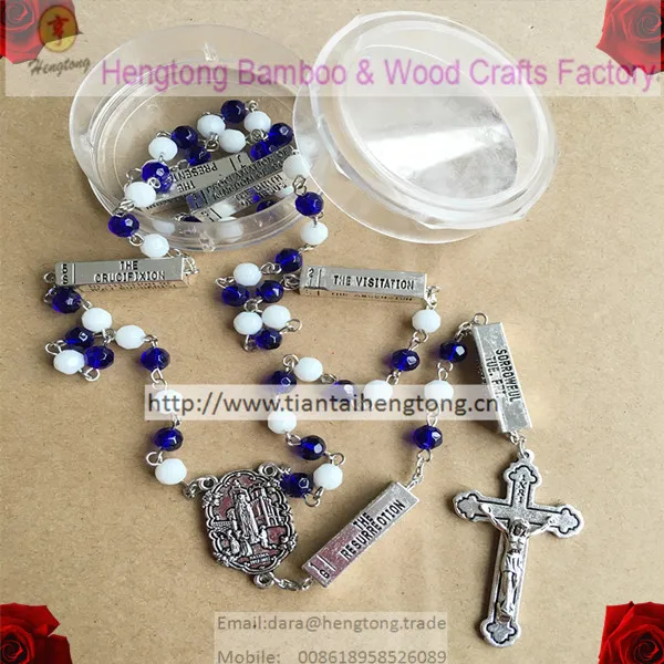 Белый граненый стеклянный Розарий 6 мм религиозный с Фатимой католическое