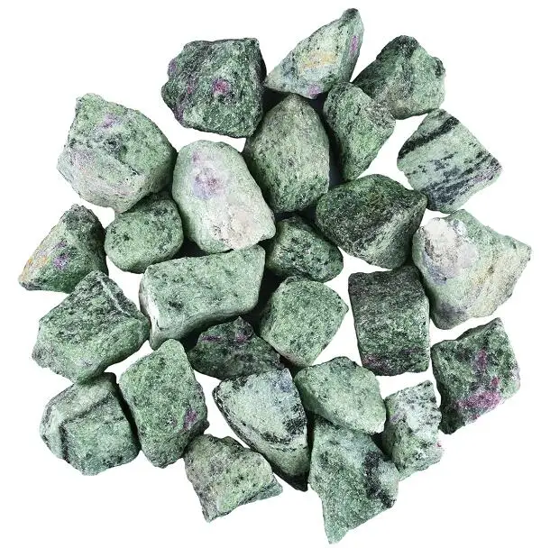 Ruby in Fuchsite TUMBEELLUW 1lb(460 г) натуральный кристалл кварца необработанный камень, необработанные камни неправильной формы для кабирования, кувырки, резки, лапидария - Цвет: Ruby in Fuchsite