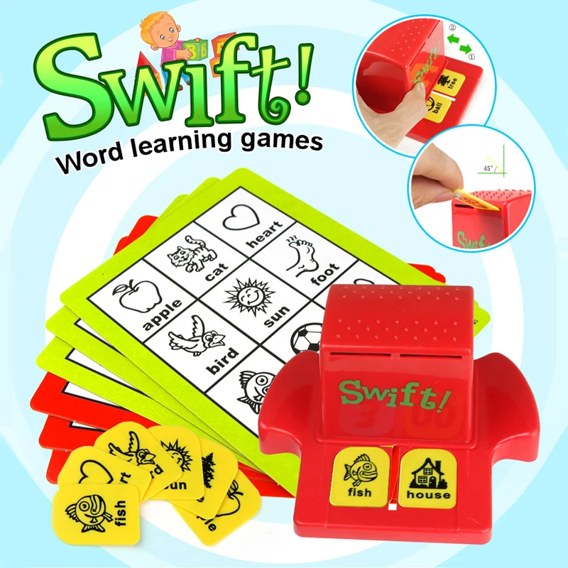 Детская настольная игра Swift в бинго Обучающие английские карточки для слов
