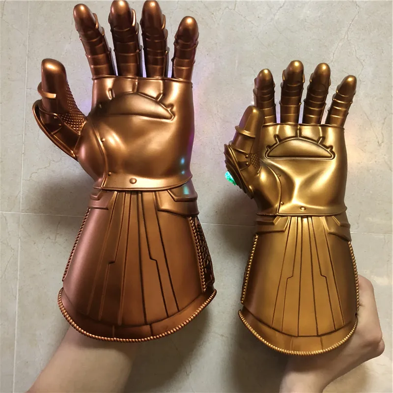 1:1 светодиодный светильник Thanos Gauntlet военные Косплей Перчатки ПВХ экшн-модель игрушки подарок на Хэллоуин Детский подарок
