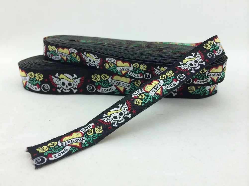 Полиэфирная плетеная жаккардовая лента для собачьего ошейника 5/8 &quot+ 7/8&quot 16 мм + 22