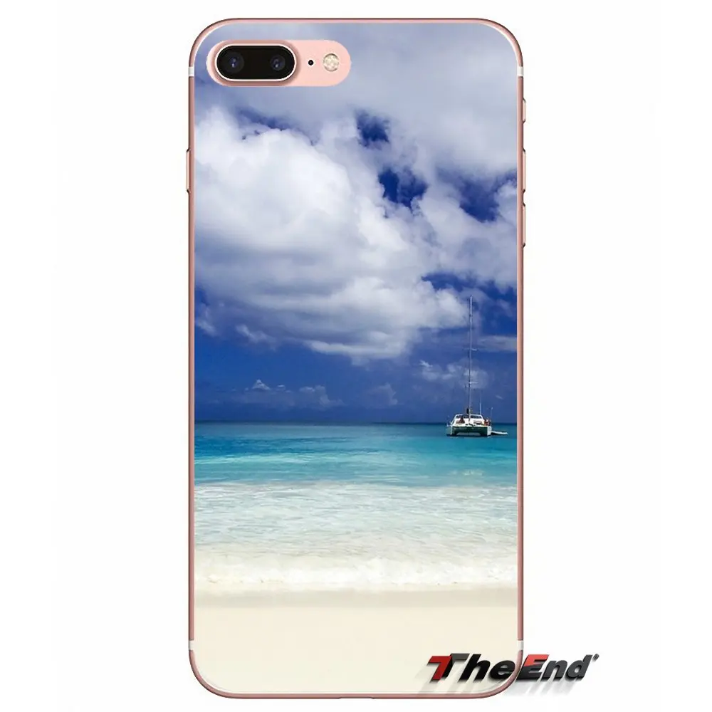 Для samsung Galaxy S2 S3 S4 S5 MINI S6 S7 edge S8 Plus Note 2 3 4 5 большое ядро Prime Boat at the sea side силиконовый
