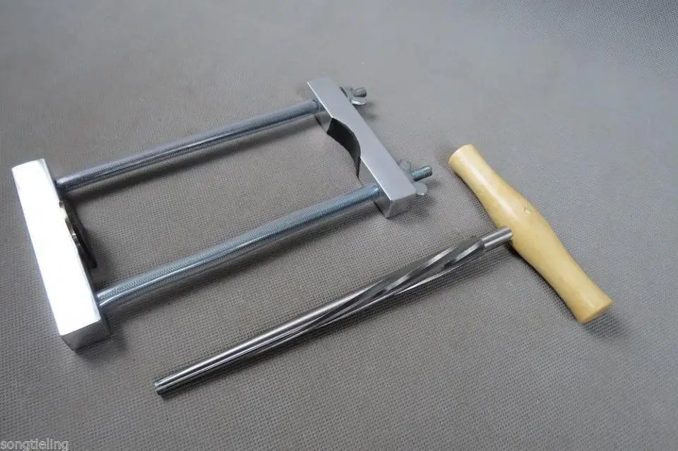 

luthier tools cello neck install clamp and CELLO PEG HOLE REAMER