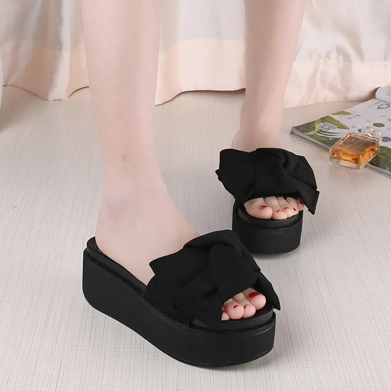 Summer Women's Platform High Heel Slipper Casual Comfortable Sandals Beach Flip Flops Ladies Thick | Обувь
