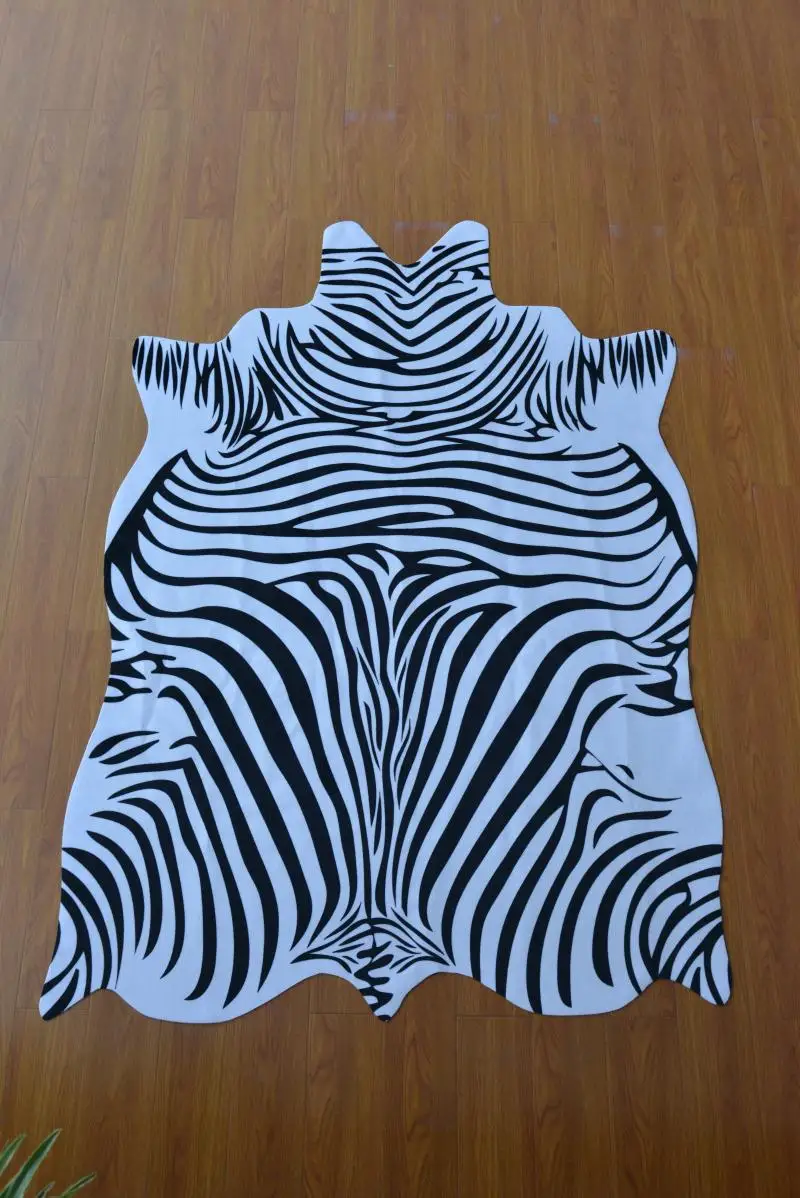 Черный ковер из воловьей кожи с леопардовым принтом тигра для дома коврик