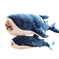 50100cm large size blue shark plush toys big fish cloth doll whale stuffed plush animals doll children birthday gift