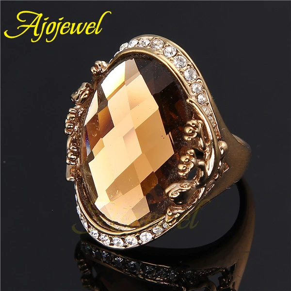 Ajojewel роскошное кольцо с одним большим кристаллом животное геккон кольца для