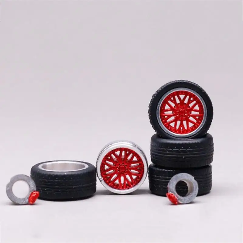 4 шт. моделирование резиновых колес колесо Игрушечная модель DIY RC ЗАПАСНЫЕ ЧАСТИ