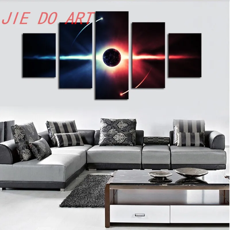 2017 JIE DO ART Роскошный 5 шт Большой HD абстракция планета холст печать живопись для