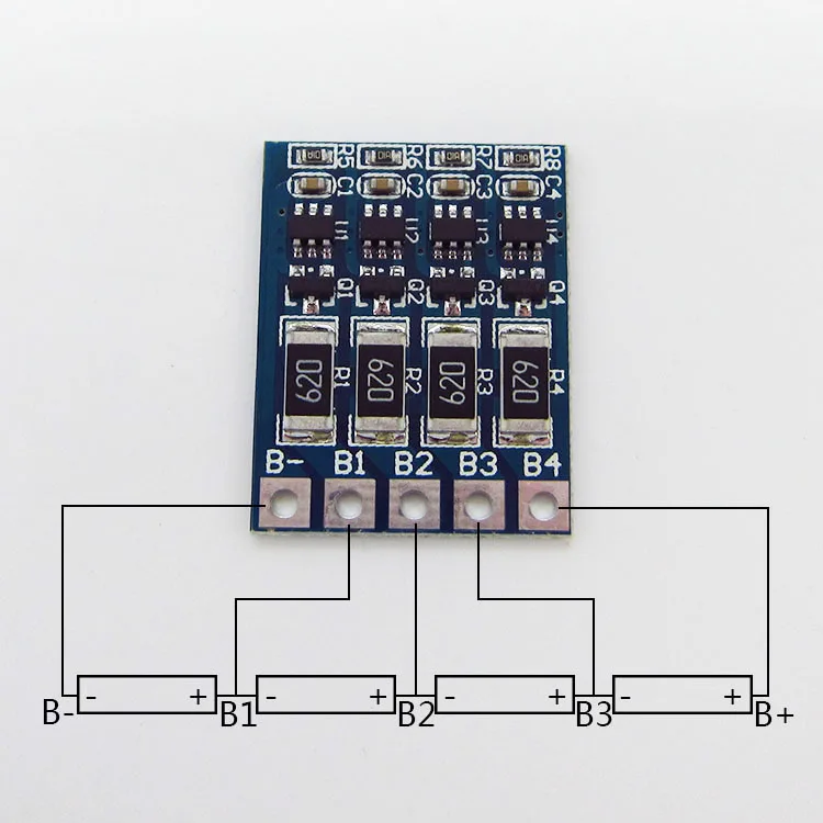 4S 20A lipo литий-полимерный BMS/PCM/PCB плата защиты батареи для 4 пакетов 18650 литий-ионный аккумулятор