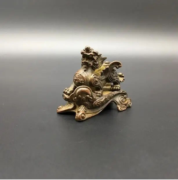 Медная Статуя коллекция китайские латунные Резные Мифические животные Pixiu