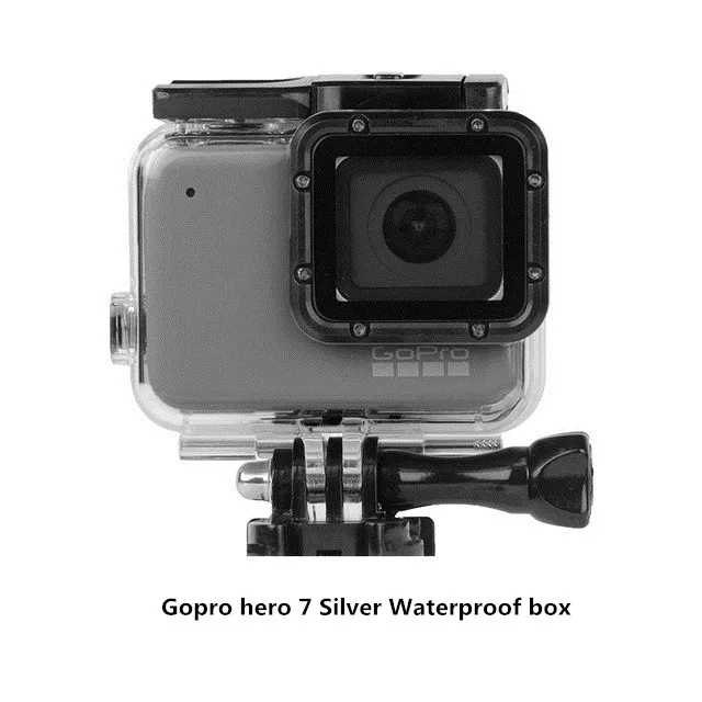 45 м водонепроницаемый чехол для GoPro Hero 7 Черный Защитный корпус для дайвинга крепление для Go Pro Hero 7 серебристый/белый набор аксессуаров для камеры - Цвет: For Hero 7 Silver