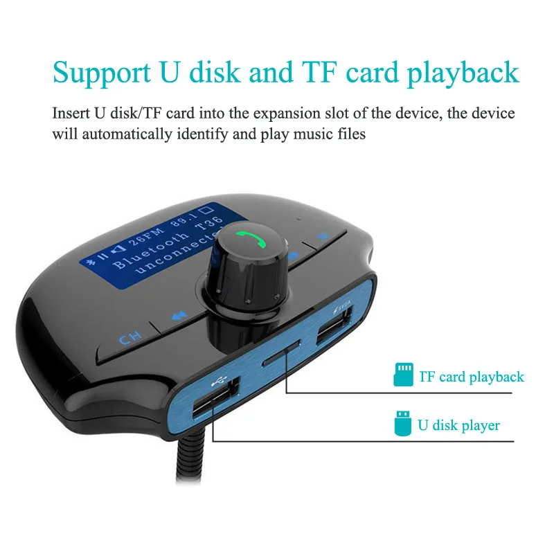 Bluetooth FM-передатчик автомобильный комплект громкой связи беспроводной MP3