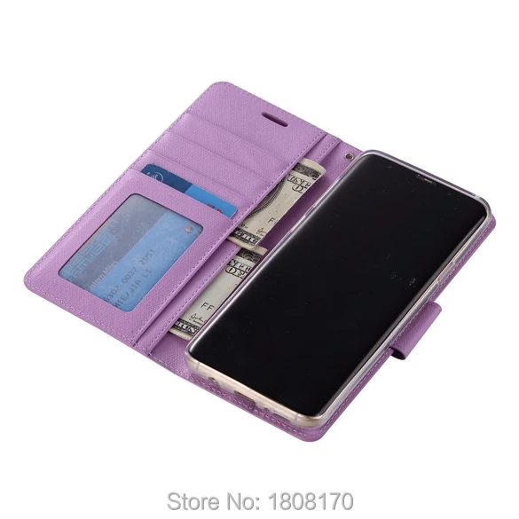 Кожаный чехол кошелек C Ku с шелковым лицевым покрытием для Samsung Galaxy S9 Plus Sony Xperia XA2