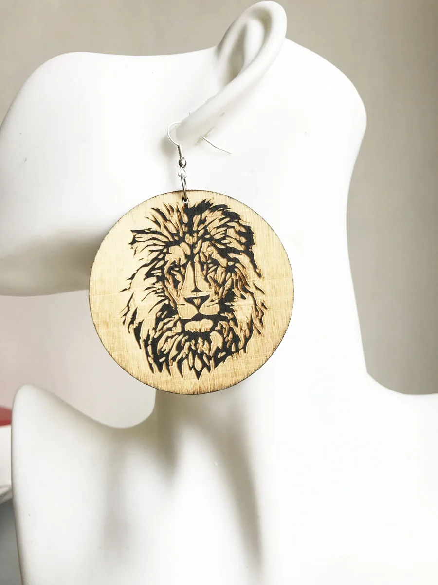 5 pair!!! NEW ARRIVE African lion fashion Wooden Earrings | Украшения и аксессуары
