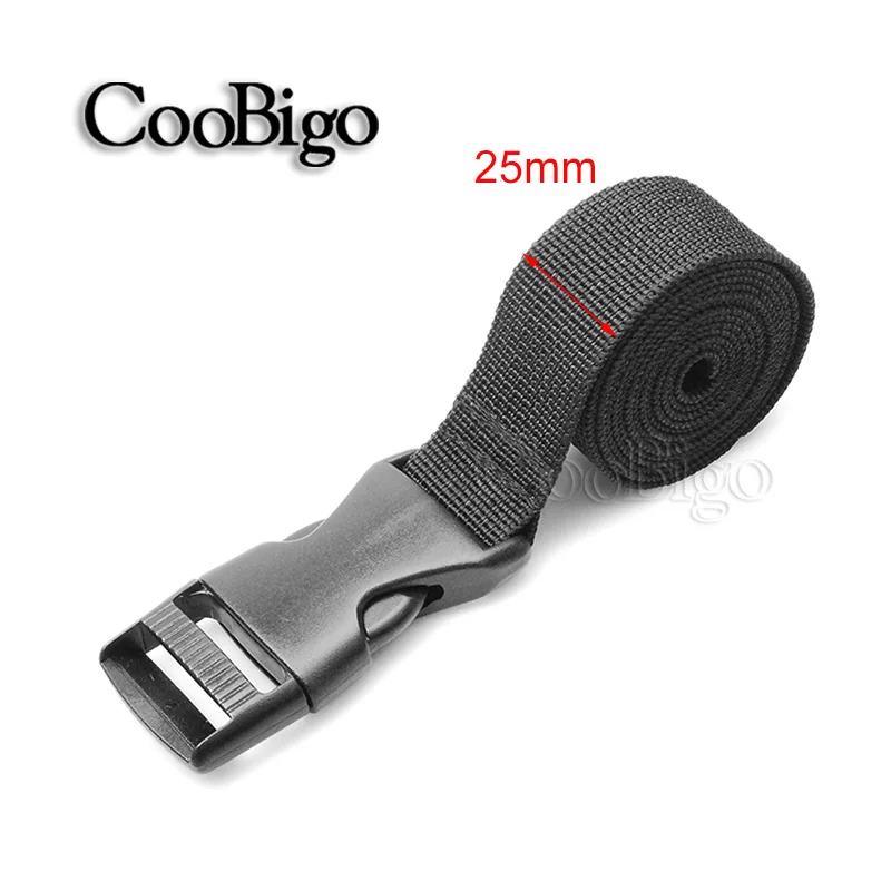 25mm Width (120cm L) 5 шт. открытый кемпинг матрас спальный мешок палатка ремень 4" L Тактический Рюкзак ремень Регулируемая пряжка привязанная лента аксессуары для путешествий - Цвет: 25mm Width (120cm L)