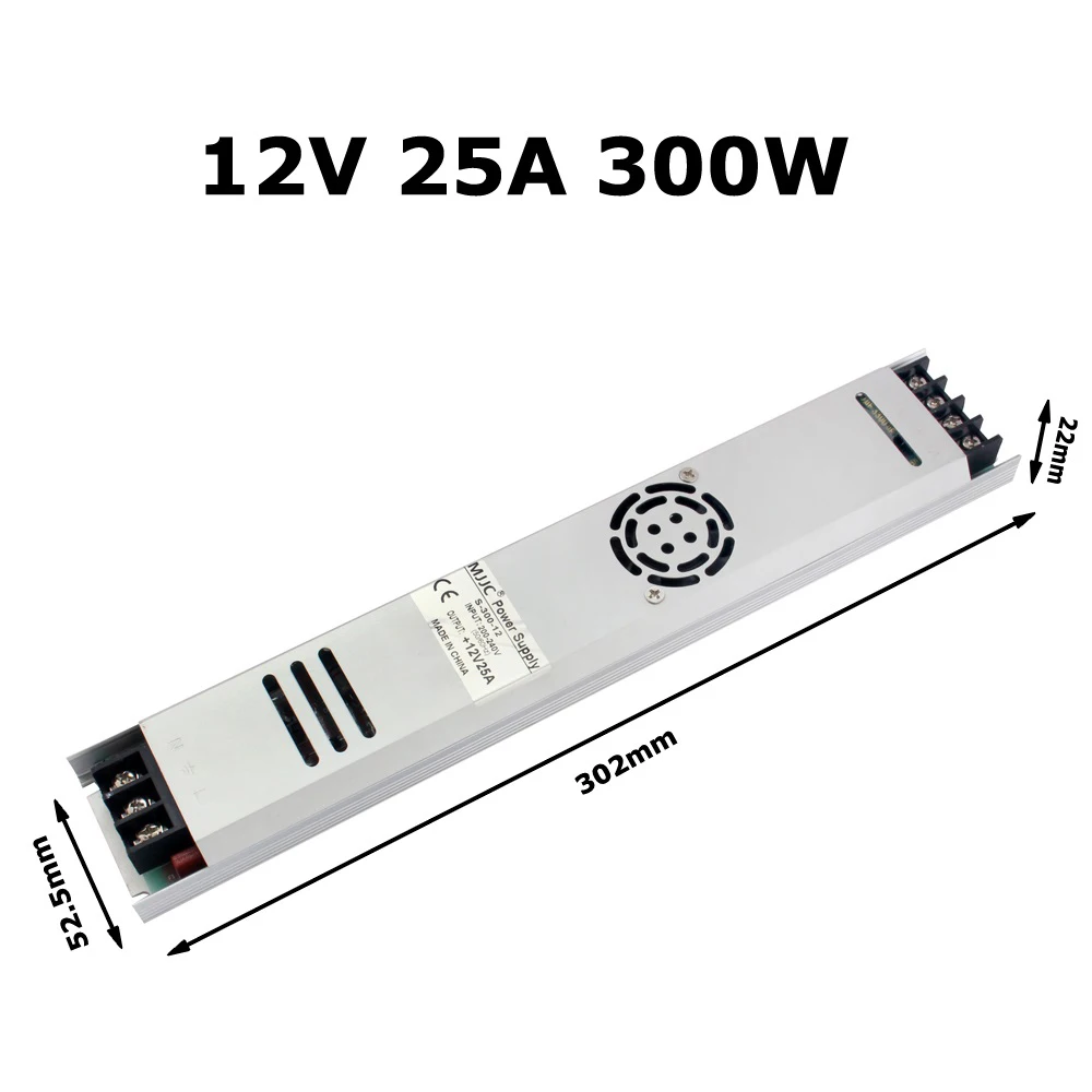 12 вольт источник питания ультра тонкий AC 220V к DC 12 V светодиодный Dirver 60W 100W 120W 150W 200W 300W тонкий импульсный трансформатор