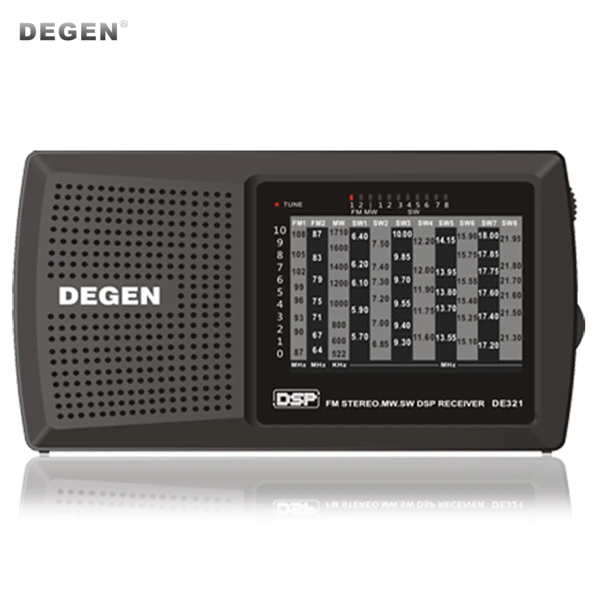 Оригинальный радиоприемник Degen DE321 FM SW MW DSP Receptor De Radio Radyo Mini Pocket DAB Receiver Digital Portatil on