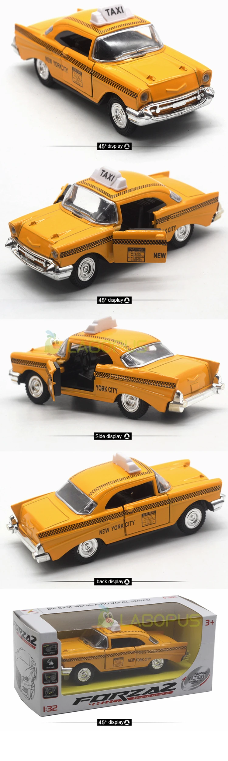1:40 масштаб автомобиля игрушки 1957 Bel Air такси литья под давлением Металл отступить модель игрушки для подарка/дети/Коллекция