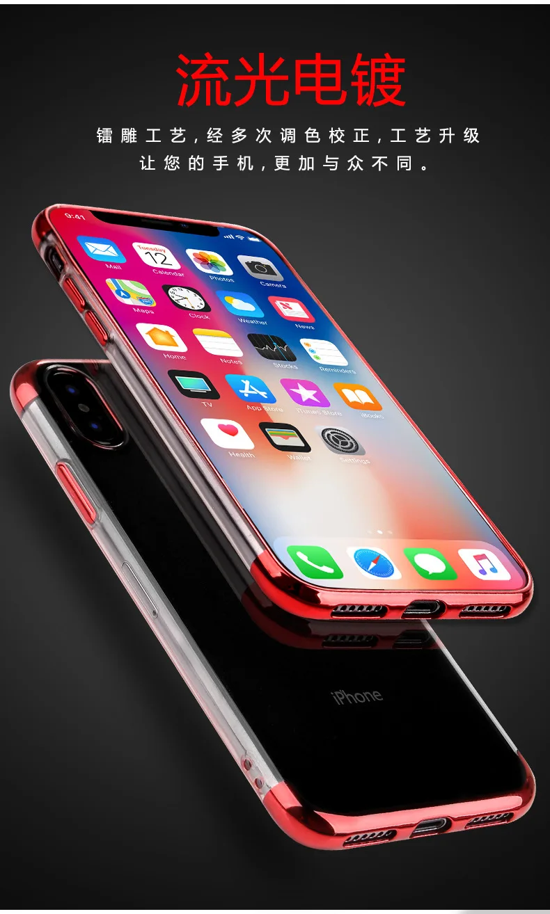 Разноцветный чехол для iPhone XS MAX 6 6s 7 8 Plus X Filminess цветной чехол для телефона Прозрачный Роскошный чехол